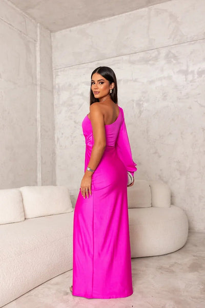 Zara I Elegant One-Shoulder Maxi Dress