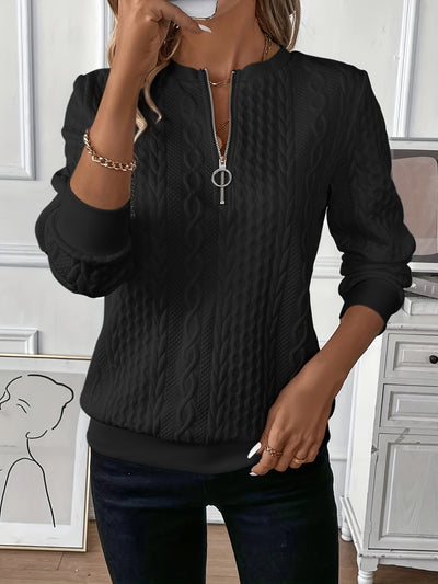 Emily | Elegant Quarter-Zip Sweater