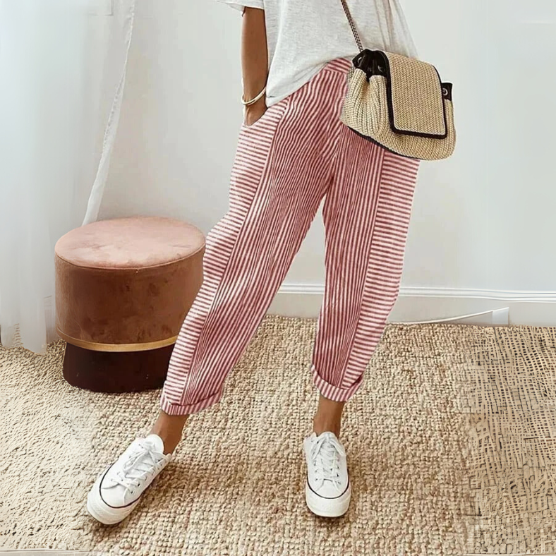 Vivienne I Relaxed Boho Stripe Pants