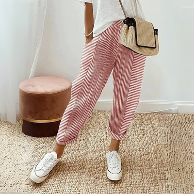 Vivienne I Relaxed Boho Stripe Pants