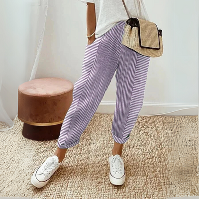 Vivienne I Relaxed Boho Stripe Pants