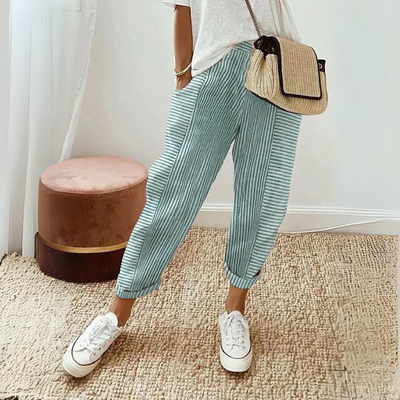 Vivienne I Relaxed Boho Stripe Pants