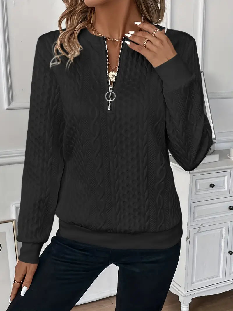 Emily | Elegant Quarter-Zip Sweater