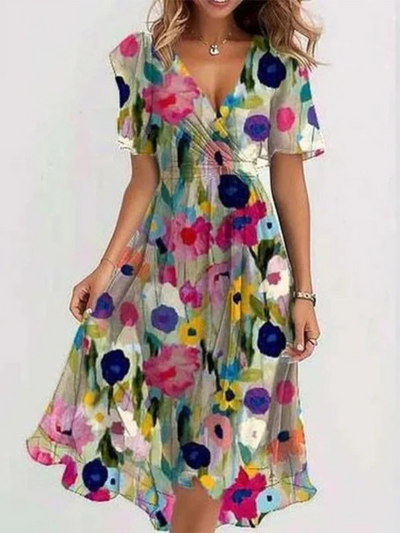 Livia I Vibrant Boho Midi Dress
