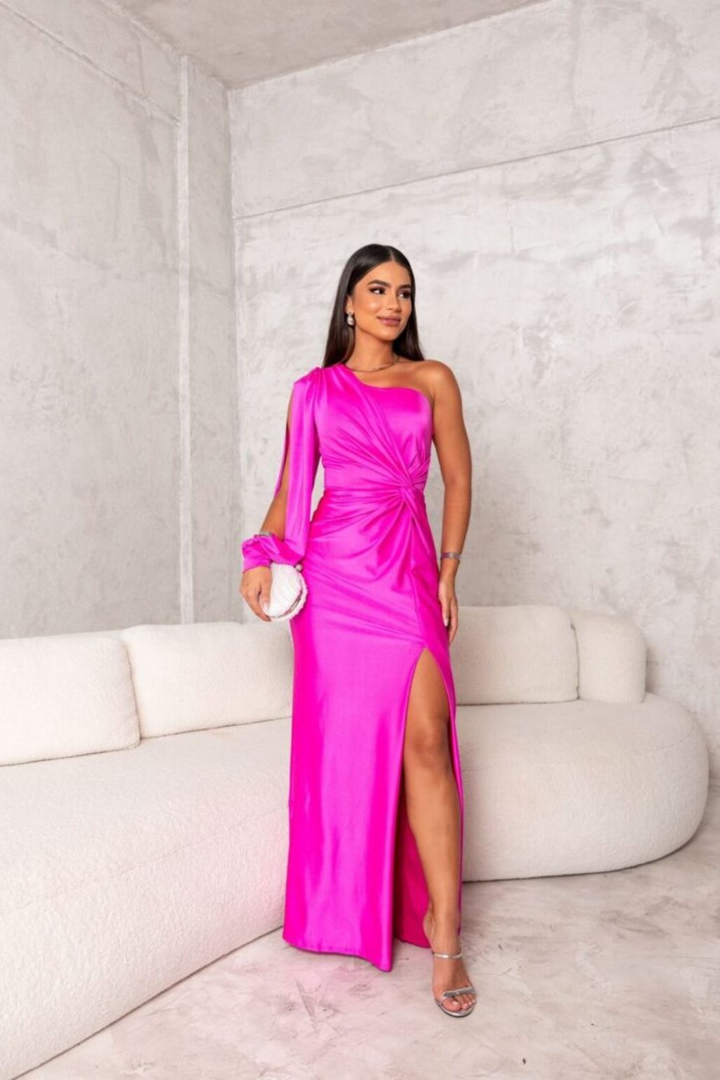 Zara I Elegant One-Shoulder Maxi Dress