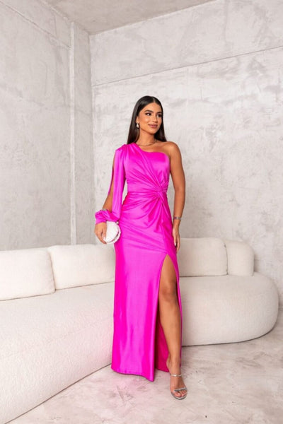 Zara I Elegant One-Shoulder Maxi Dress