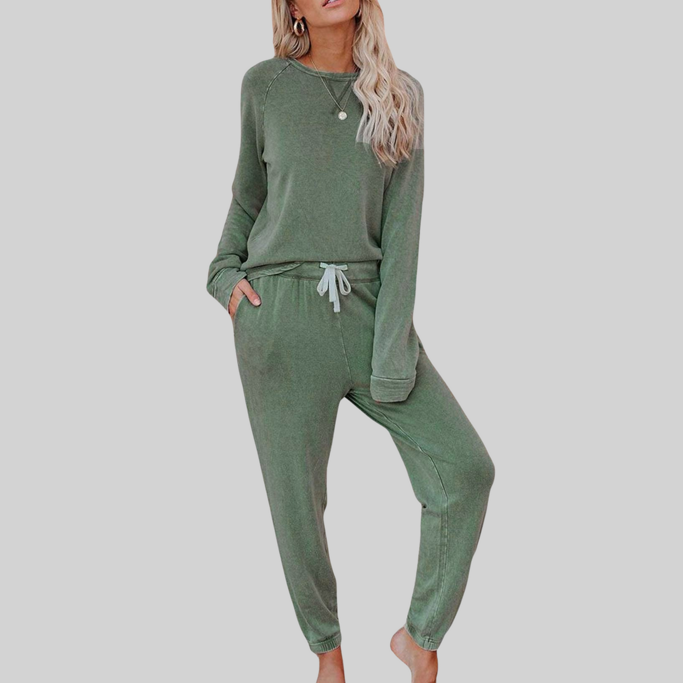 Joyce | Casual Long Sleeve and Sweatpants Set