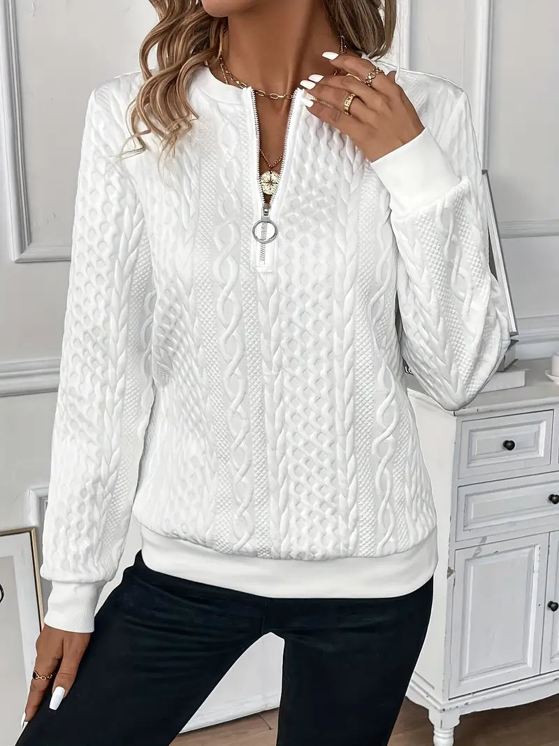 Emily | Elegant Quarter-Zip Sweater