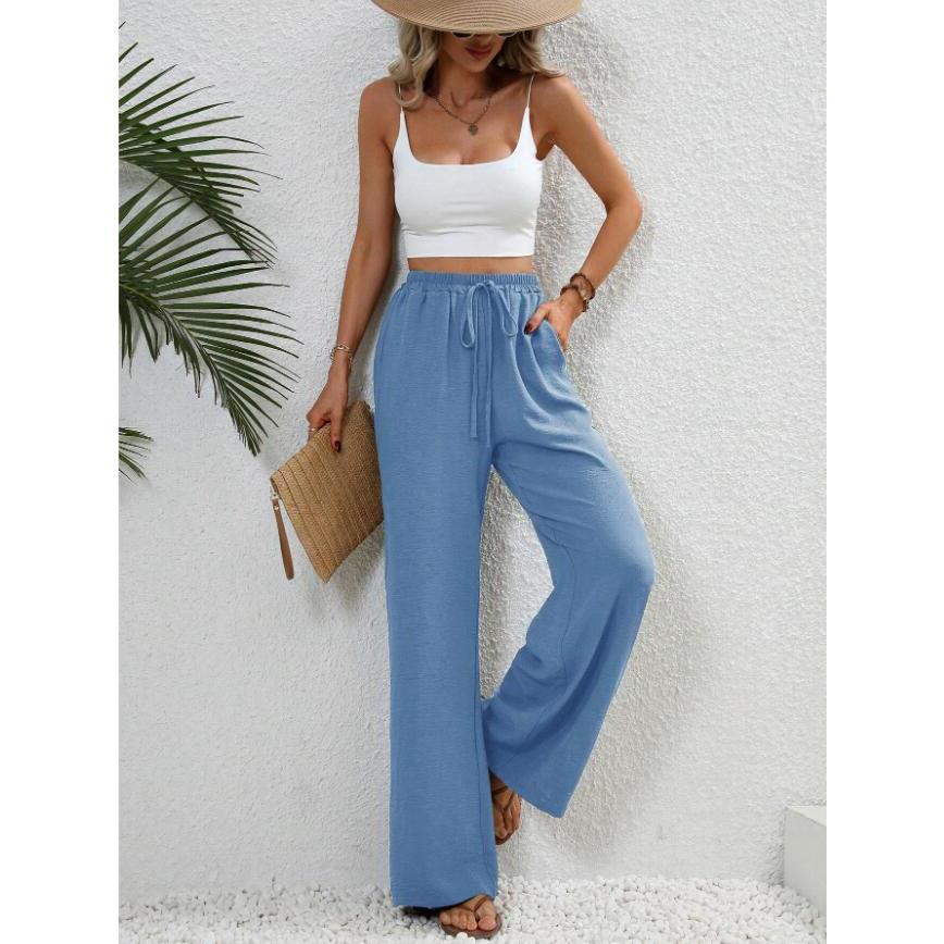 Flora | Classic High Waist Wide Leg Pants