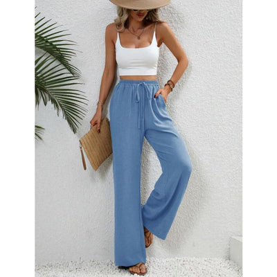 Flora | Classic High Waist Wide Leg Pants
