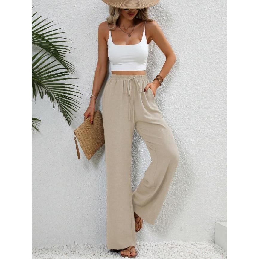Flora | Classic High Waist Wide Leg Pants
