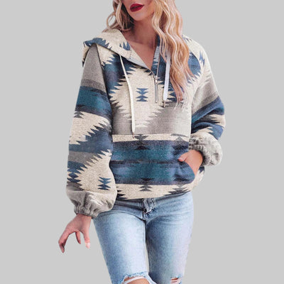 Lea | Comfy Oversized Zip Up Long Sleeve Hoodie Sweatshirt
