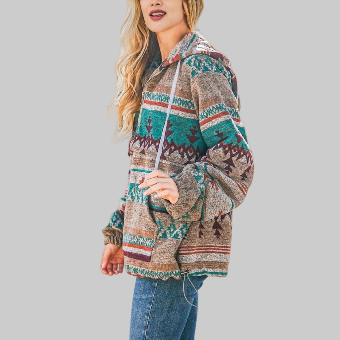 Lea | Comfy Oversized Zip Up Long Sleeve Hoodie Sweatshirt