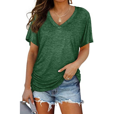 Elle | Classic V-Neck Loose Fit Shirt