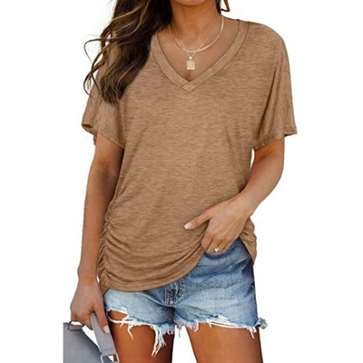 Elle | Classic V-Neck Loose Fit Shirt