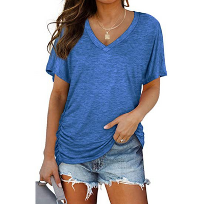 Elle | Classic V-Neck Loose Fit Shirt