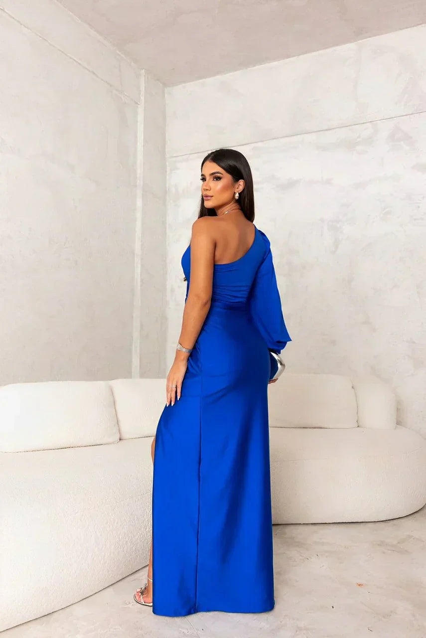 Zara I Elegant One-Shoulder Maxi Dress