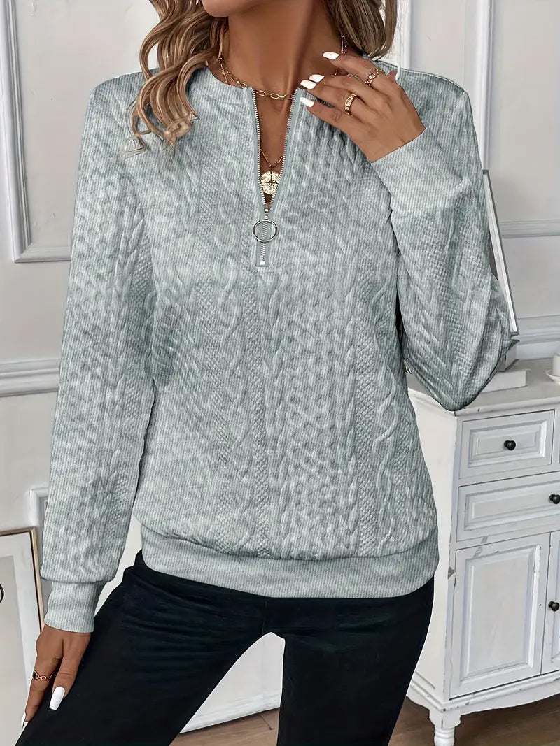 Emily | Elegant Quarter-Zip Sweater