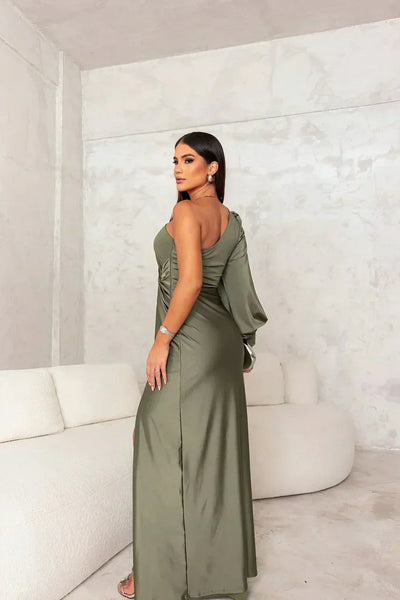Zara I Elegant One-Shoulder Maxi Dress